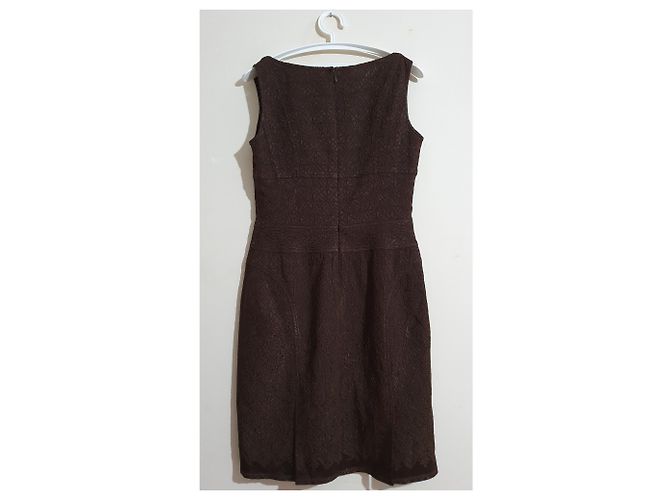 Vestido marrón Kay Unger Castaño - vista 3