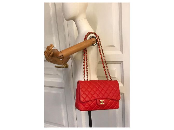 Timeless Bolsa Jumbo con solapa limitada con caja Chanel HW mate, Bolsa de polvo - vista 2