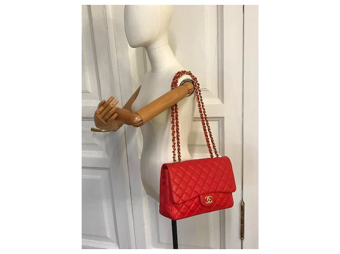 Timeless Bolsa Jumbo con solapa limitada con caja Chanel HW mate, Bolsa de polvo - vista 8