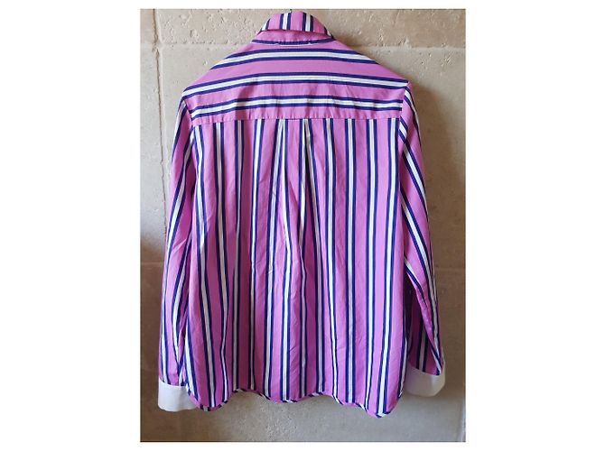Camicia Maje in cotone rosa e azzurro Blu chiaro - vista 2