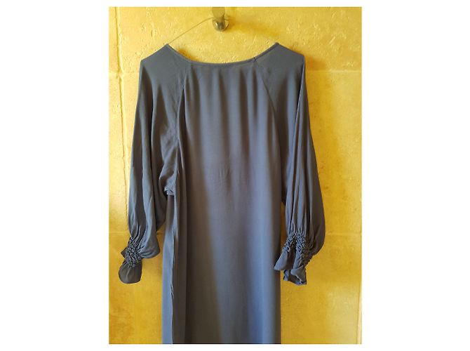 Maje Kleid dunkelblau aus Viskose Größe 36 - Ansicht 2