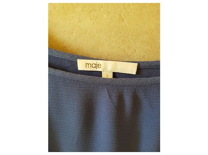 Maje Kleid dunkelblau aus Viskose Größe 36 - Ansicht 3