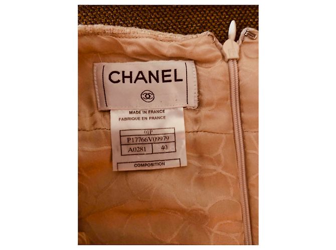 Chanel Falda elegante Beige - vista 4