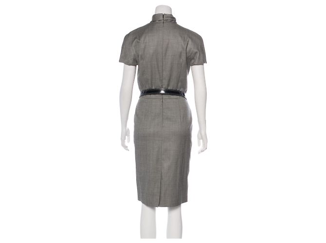 Dior Cachecol de lã com cinto vestido - vista 2