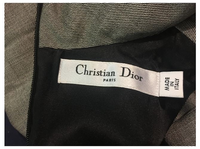 Dior Cachecol de lã com cinto vestido - vista 3