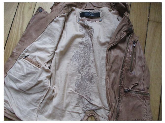 Oakwood EICHENHOLZ, ärmellose Bikerjacke aus Leder, XL. - Ansicht 4