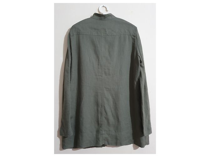 Blusa militar de lino verde Riani - vista 2
