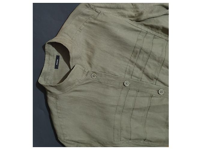 Blusa militar de lino verde Riani - vista 3