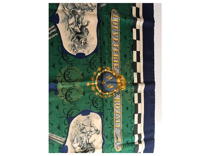 Hermès Louveterie Royale Hermes Beige D'oro Verde scuro - vista 2