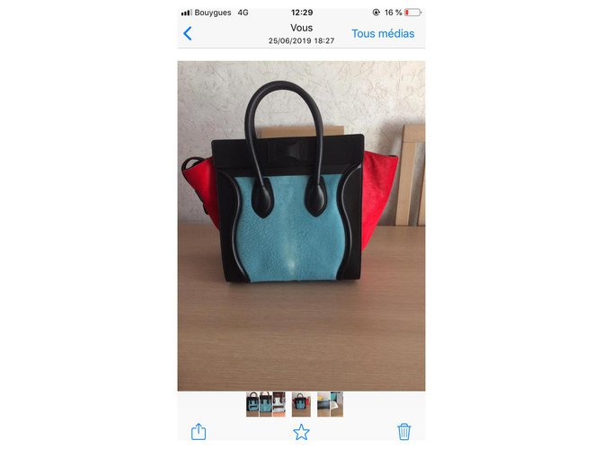 Luggage Céline Bagaglio modello grande Celine Blu chiaro - vista 4