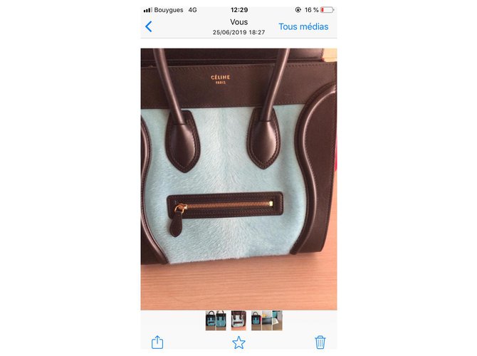Luggage Céline Bagaglio modello grande Celine Blu chiaro - vista 5