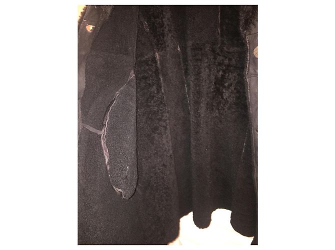 Autre Marque Abrigo Joémi de cuero y piel marrón Castaño - vista 5