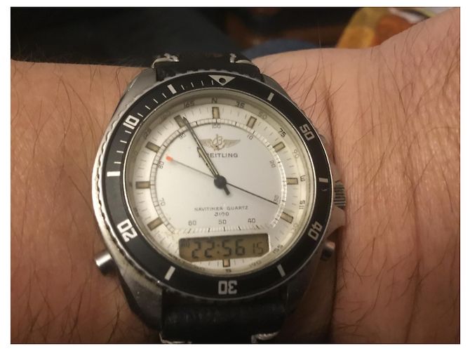 Relógio Breitling Navitimer 3100 Aço Branco - vista 4