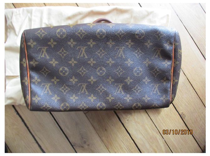 Louis Vuitton Speedy 30 Monogram Tela Marrone - vista 3