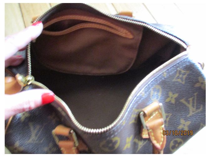 Louis Vuitton Speedy 30 Monogram Tela Marrone - vista 5