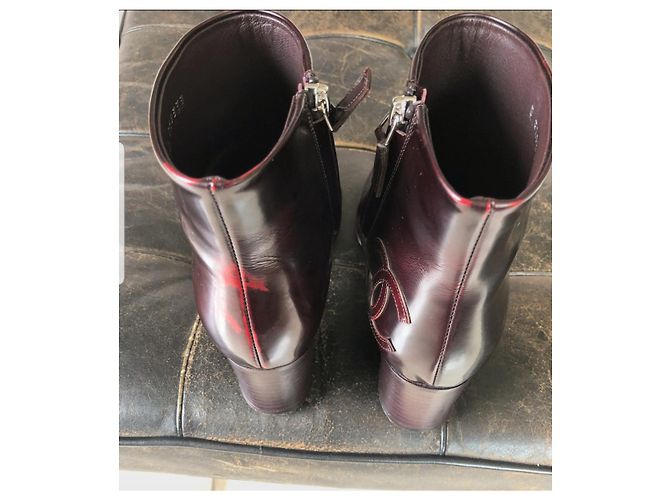Chanel Stiefeletten Bordeaux - Ansicht 3
