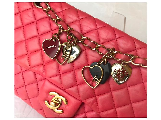 Timeless Chanel Borsa media con patta Valentine Rosa Fuschia - vista 10