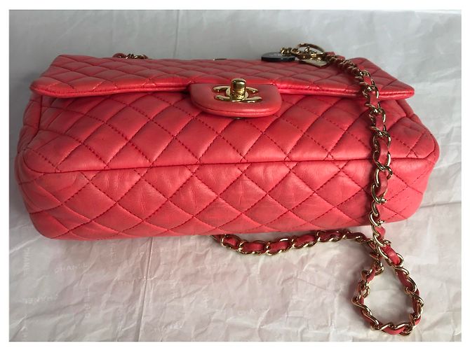 Timeless Chanel Borsa media con patta Valentine Rosa Fuschia - vista 11