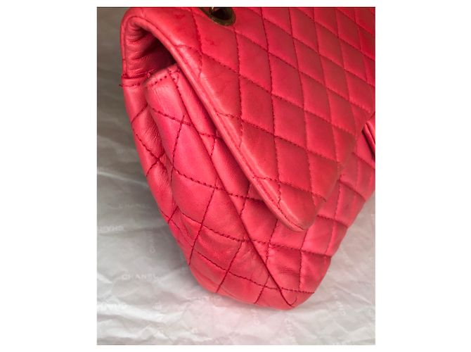Timeless Chanel Borsa media con patta Valentine Rosa Fuschia - vista 15