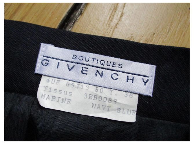 GIVENCHY, marineblauer Bleistiftrock, 38. - Ansicht 2