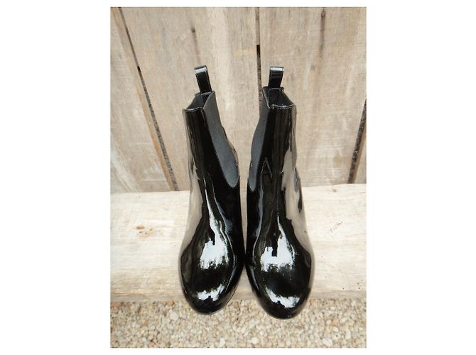 Botas de charol Robert Clergerie 37 nuevo con ligero defecto original Negro - vista 5