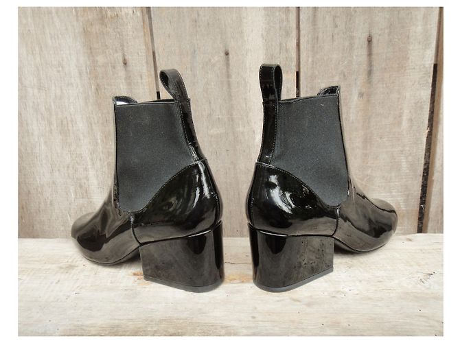 Botas de charol Robert Clergerie 37 nuevo con ligero defecto original Negro - vista 6