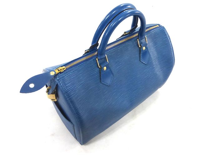 Louis Vuitton Speedy 30 Blaues Epi-Leder - Ansicht 10