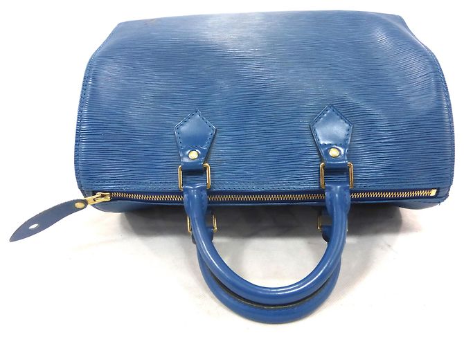 Louis Vuitton Speedy 30 Blaues Epi-Leder - Ansicht 16