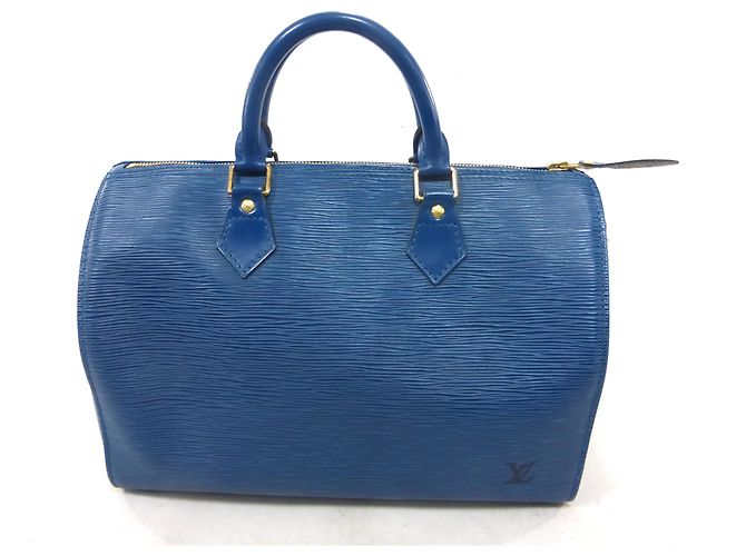 Louis Vuitton Speedy 30 Blaues Epi-Leder - Ansicht 2