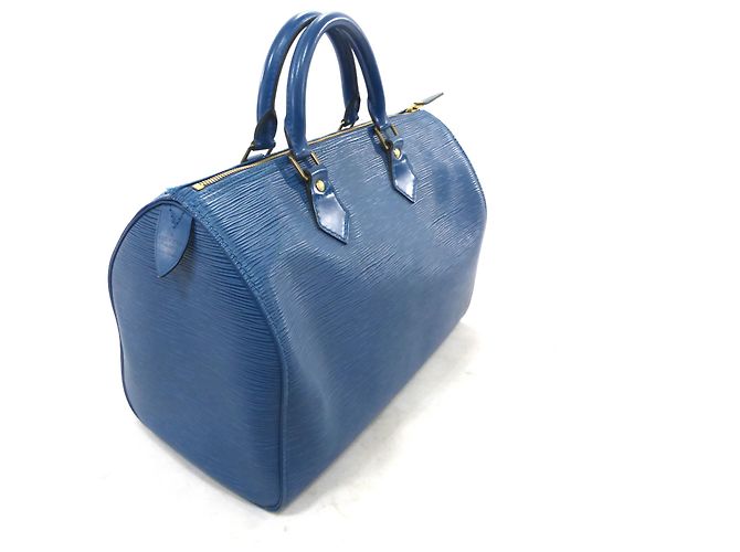 Louis Vuitton Speedy 30 Blaues Epi-Leder - Ansicht 8