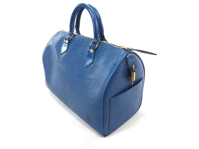Louis Vuitton Speedy 30 Blaues Epi-Leder - Ansicht 9