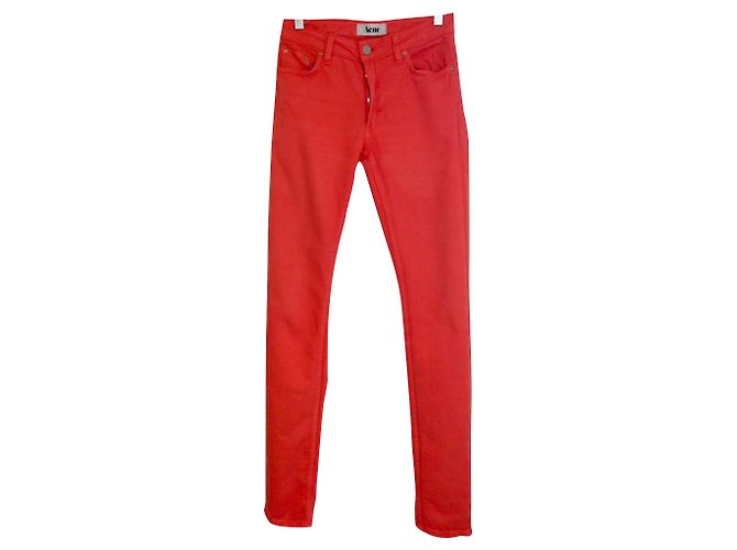 Acne Hellorange Röhrenjeans - Ansicht 2