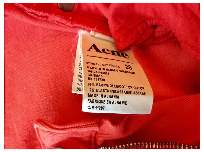 Acne Hellorange Röhrenjeans - Ansicht 4