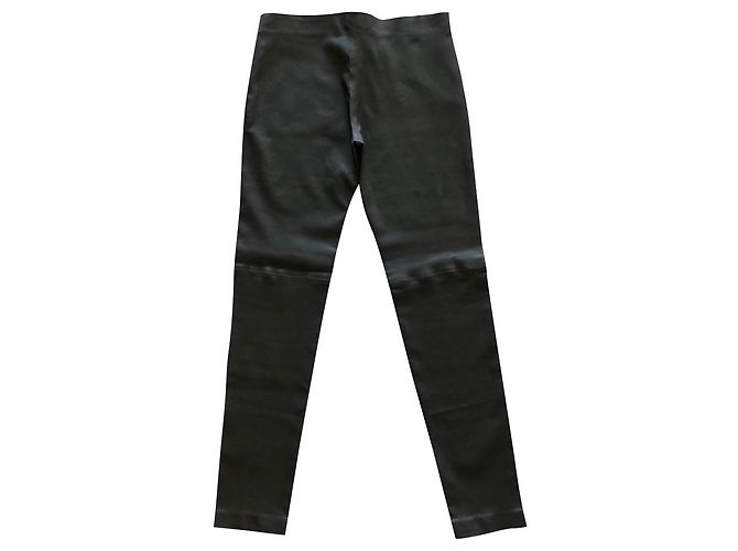 Leggings de cuero strech verde bronce T. 40 BDBA Nine Verde oscuro - vista 2