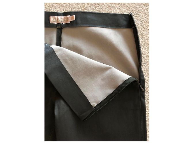 Leggings de cuero strech verde bronce T. 40 BDBA Nine Verde oscuro - vista 5