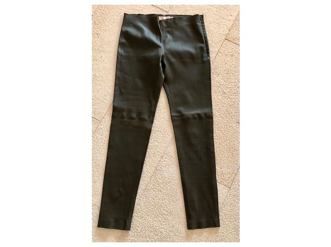 Leggings de cuero strech verde bronce T. 40 BDBA Nine Verde oscuro - vista 7