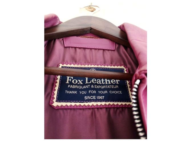 Autre Marque Chaqueta de cuero morada para mujer Púrpura - vista 3