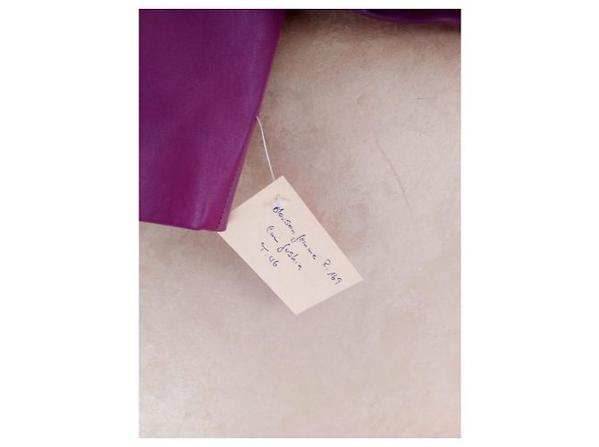 Autre Marque Chaqueta de cuero morada para mujer Púrpura - vista 5