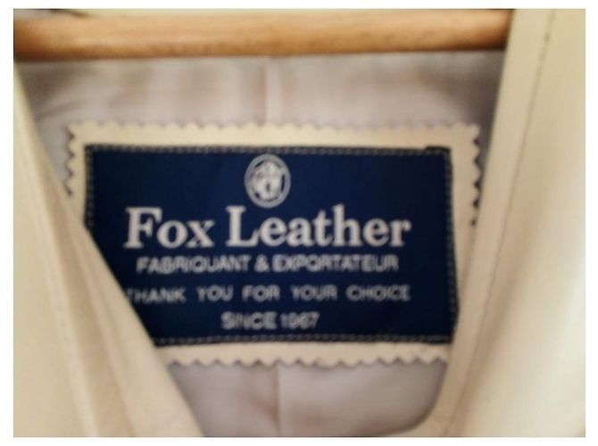 Autre Marque Chaqueta de cuero beige para mujer - vista 3