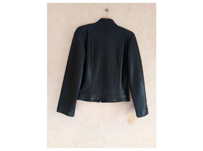 Autre Marque Sehr schöne schwarze Lederjacke mit Reißverschlüssen - Ansicht 4