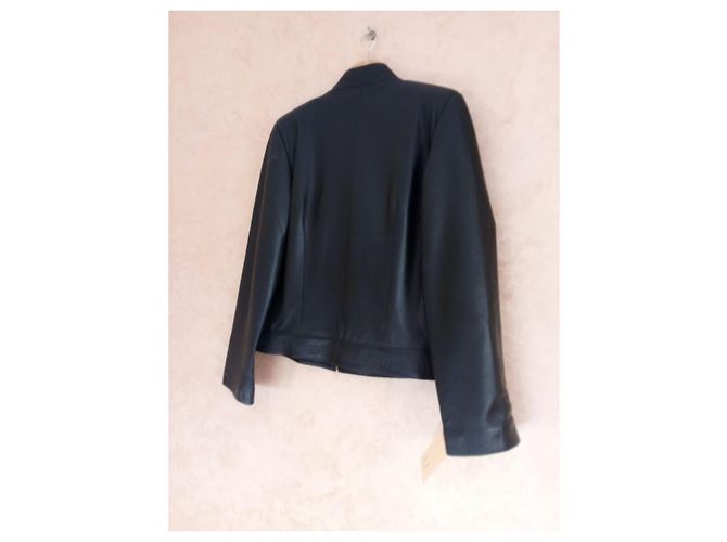 Autre Marque Sehr schöne schwarze Lederjacke mit Reißverschlüssen - Ansicht 5