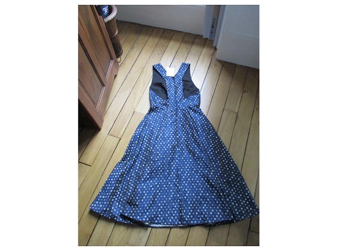 Tara Jarmon, Cocktailkleid Größe 38. Marineblau - Ansicht 3
