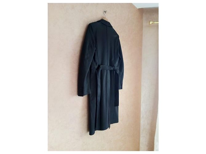 Autre Marque Abrigo de cuero negro para mujer - vista 6