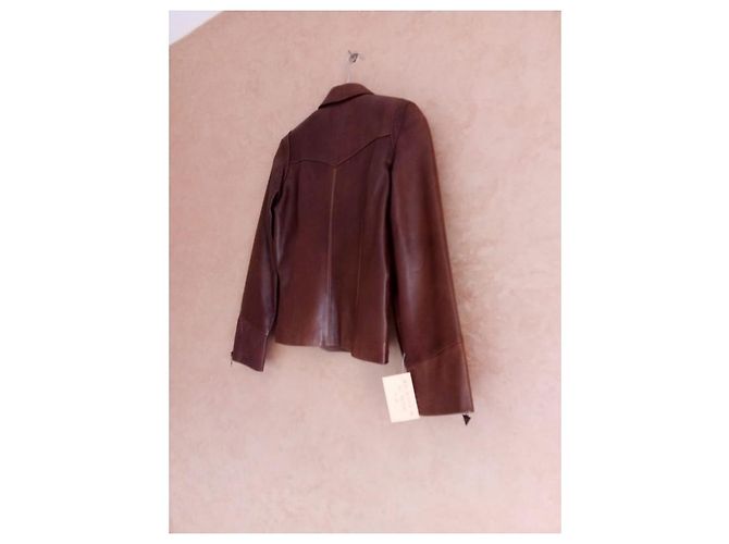 Autre Marque Magalisse Lederjacke Braun - Ansicht 3