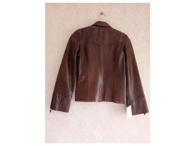 Autre Marque Magalisse Lederjacke Braun - Ansicht 4