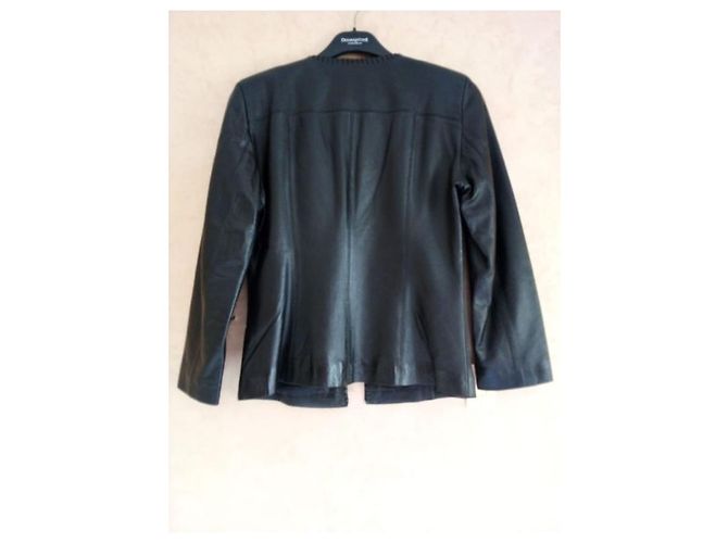 Autre Marque Genähte Ränder aus schwarzem Leder von Spencer - Ansicht 2