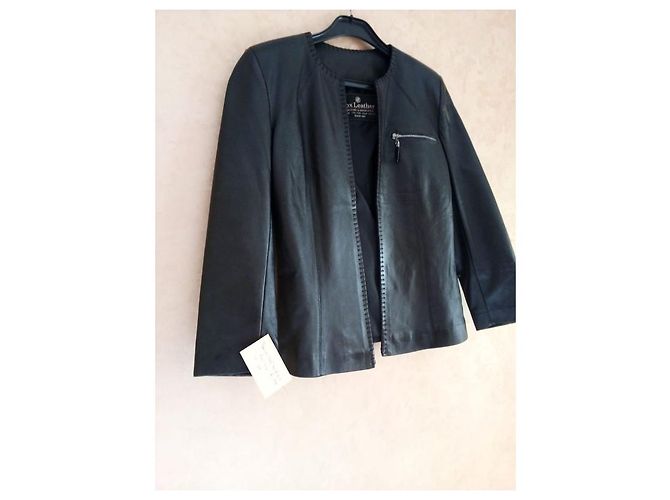 Autre Marque Genähte Ränder aus schwarzem Leder von Spencer - Ansicht 4
