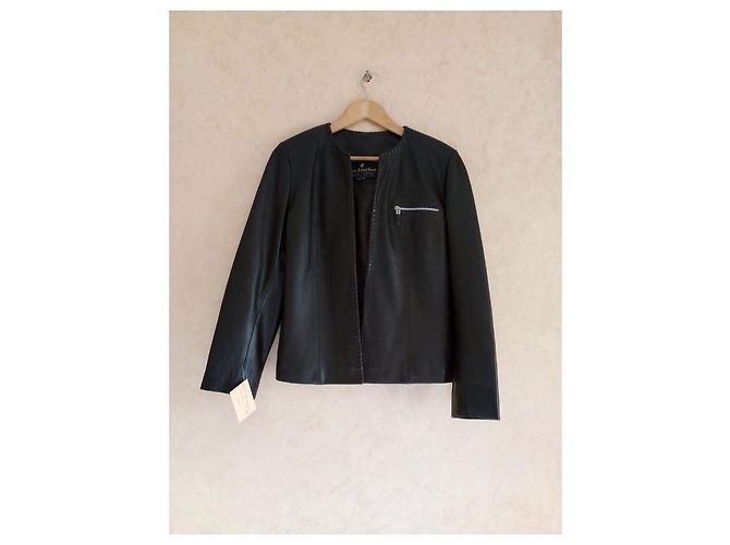 Autre Marque Genähte Ränder aus schwarzem Leder von Spencer - Ansicht 6