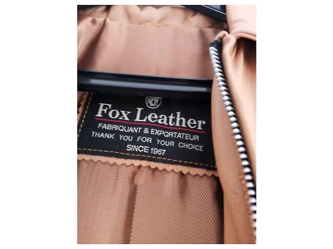 Autre Marque FOX LEATHER Lammlederjacke Braun Beige - Ansicht 3