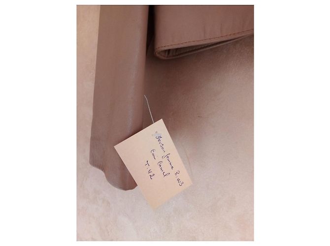Autre Marque FOX LEATHER Lammlederjacke Braun Beige - Ansicht 5